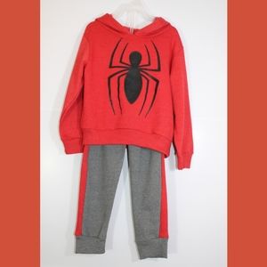 NWT. Spiderman 2-Piece Hoodie Sweatpants Set. Sz 4
